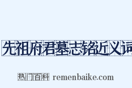 先祖府君墓志铭近义词是什么意思的图片